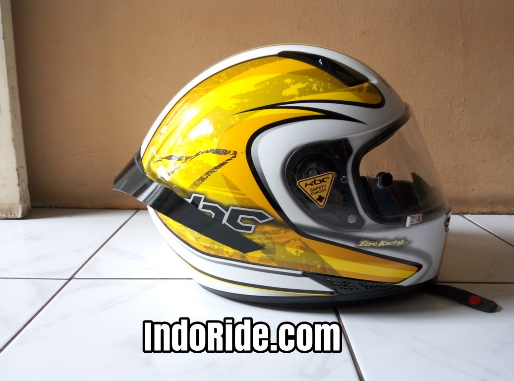 Review Helm KBC V Zero White Yellow Helm Racing Harga Miring